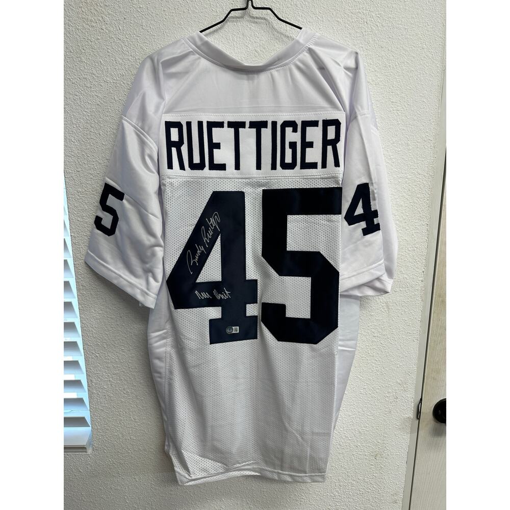 Rudy Ruettiger Autographed Jersey Beckett COA
